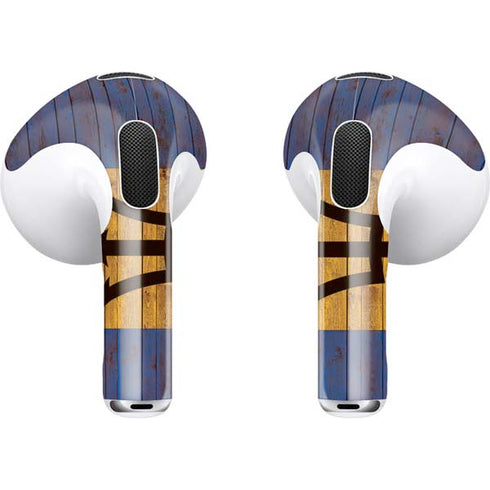 Barbados Flag Dark Wood Apple AirPods (3rd Gen 2021) Skin